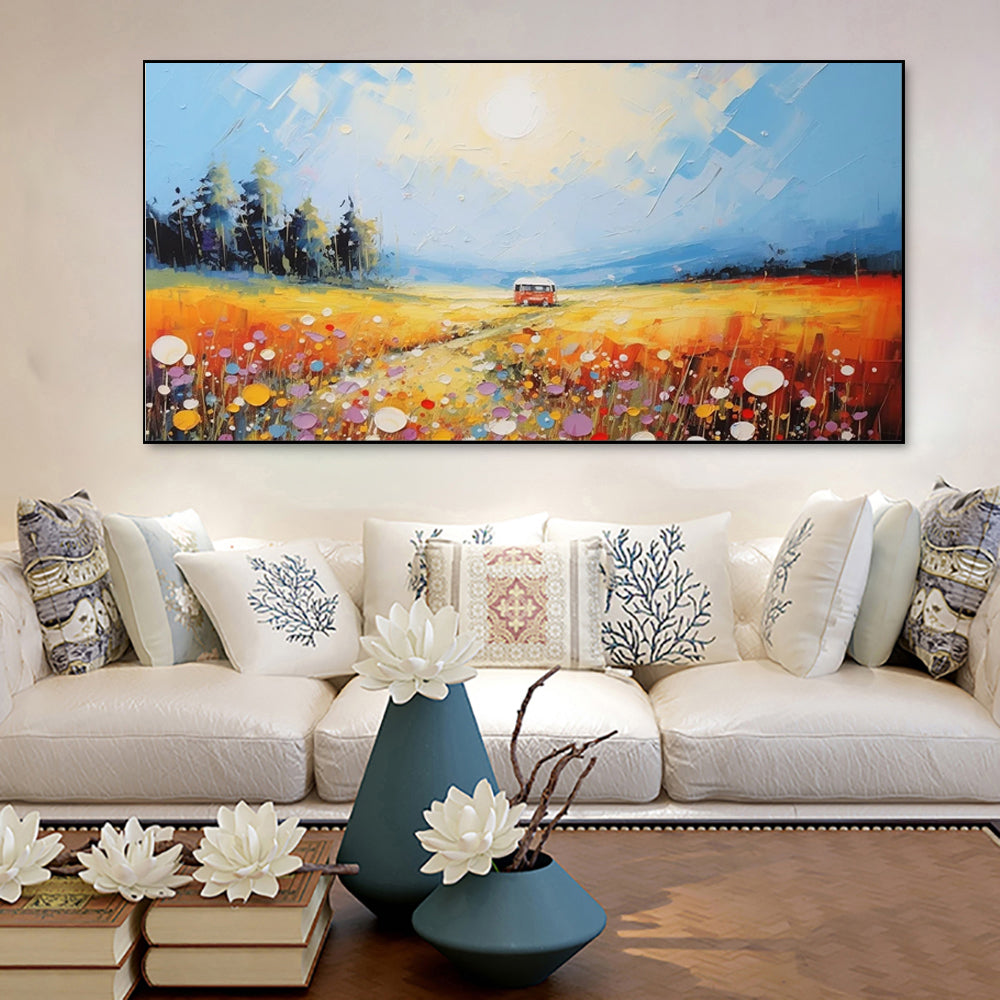 Hand-Painted Nature Scenery Oil Painting Wall Art