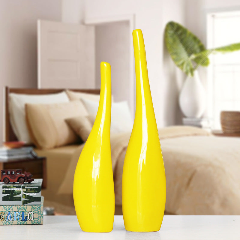 Nordic Gold Plated Ceramic Vase Home Decor