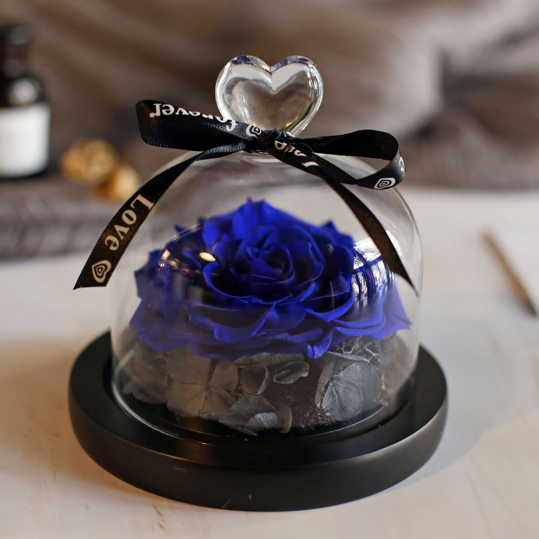 Glass Cover Eternal Rose Gift Box Valentine Birthday Gift