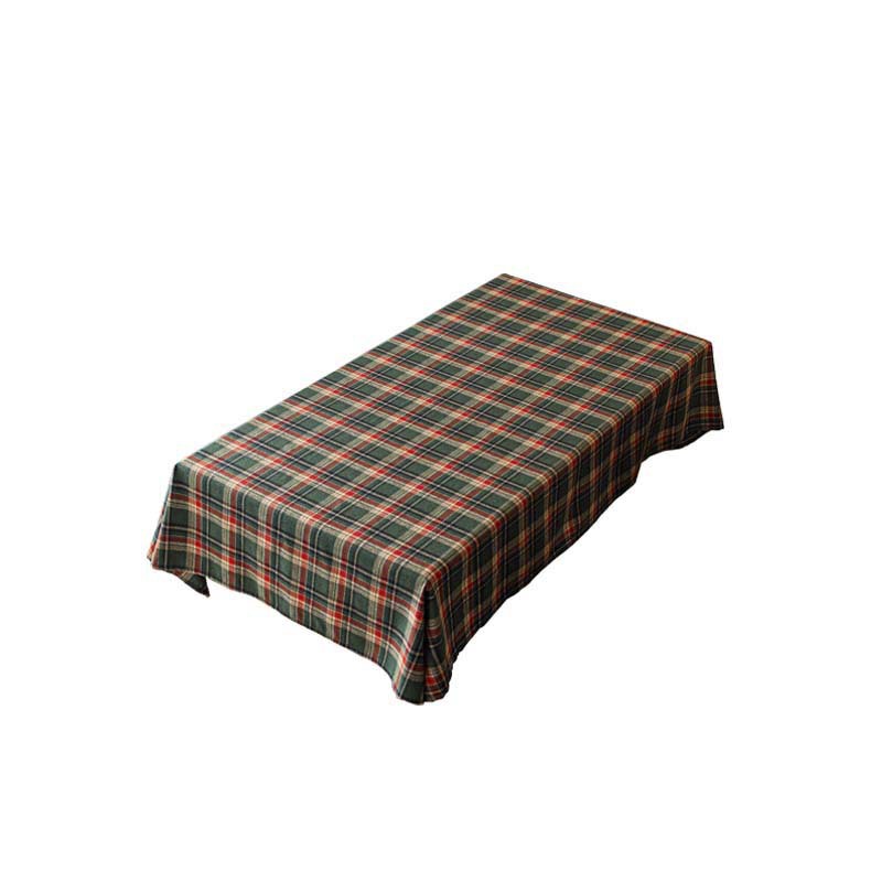 Retro Red Plaid Rectangular Christmas Festive Tablecloth Decor