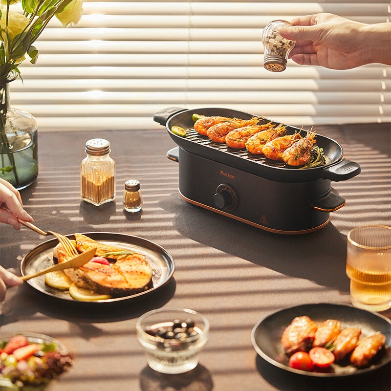 Mini Electric Smoke-Free BBQ Grill Plate