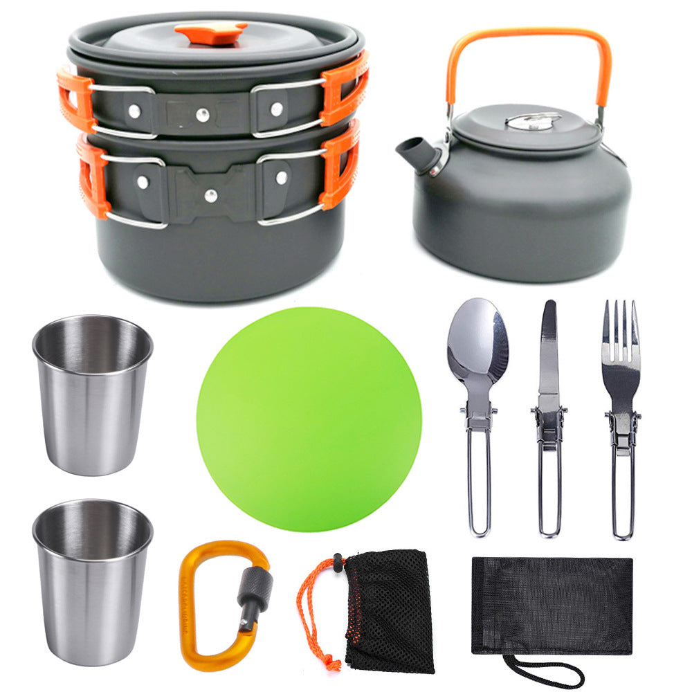 Camping Cookware And Cutlery Set Outdoor Travel Kit