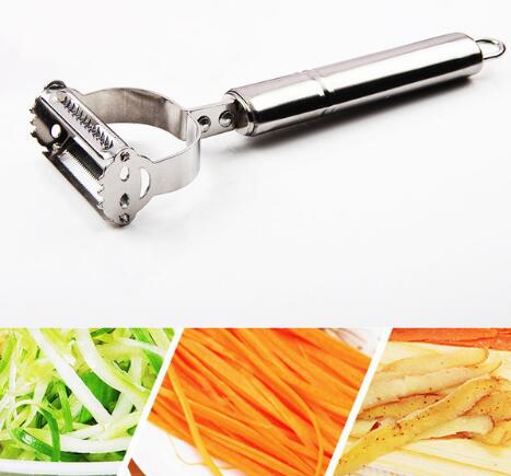2 In 1 Stainless Steel Potato Peeler Julienne Grater Kitchen Tool
