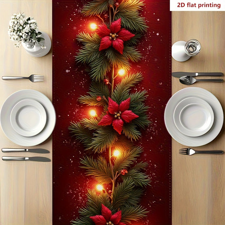 Christmas Theme Printed Table Runner Decoration
