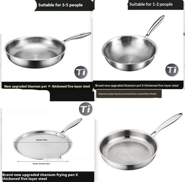 Premium Pure Titanium Pizza Frying Pan
