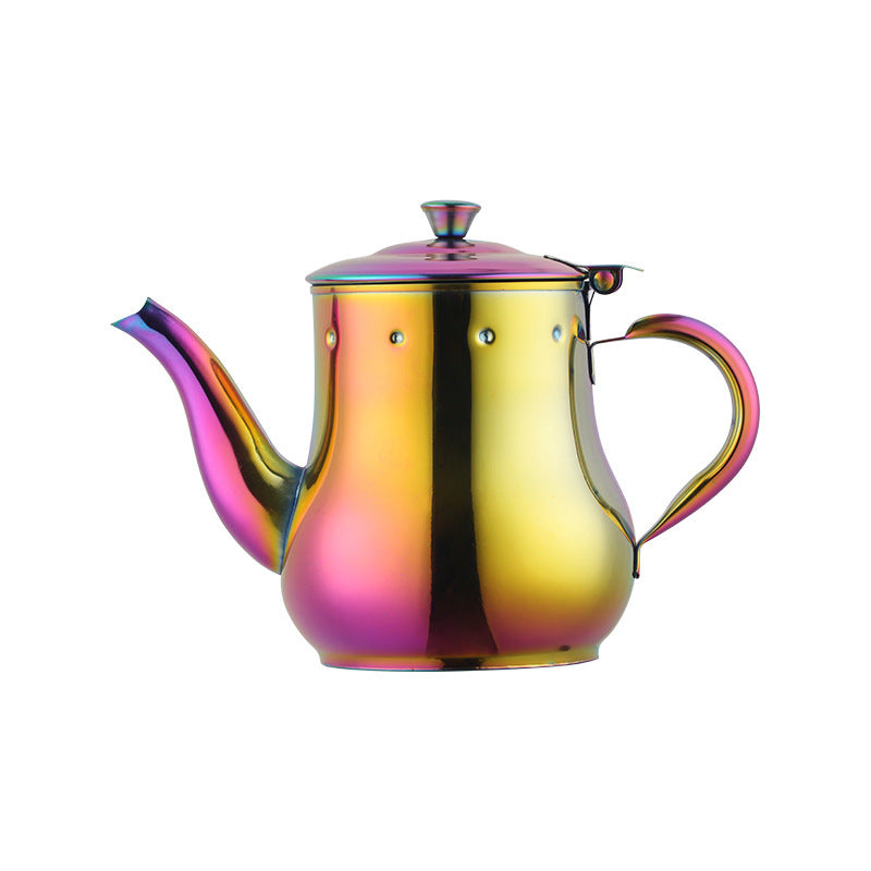 Stainless Steel 500ml Oil Pot Titanium Plated Teapot