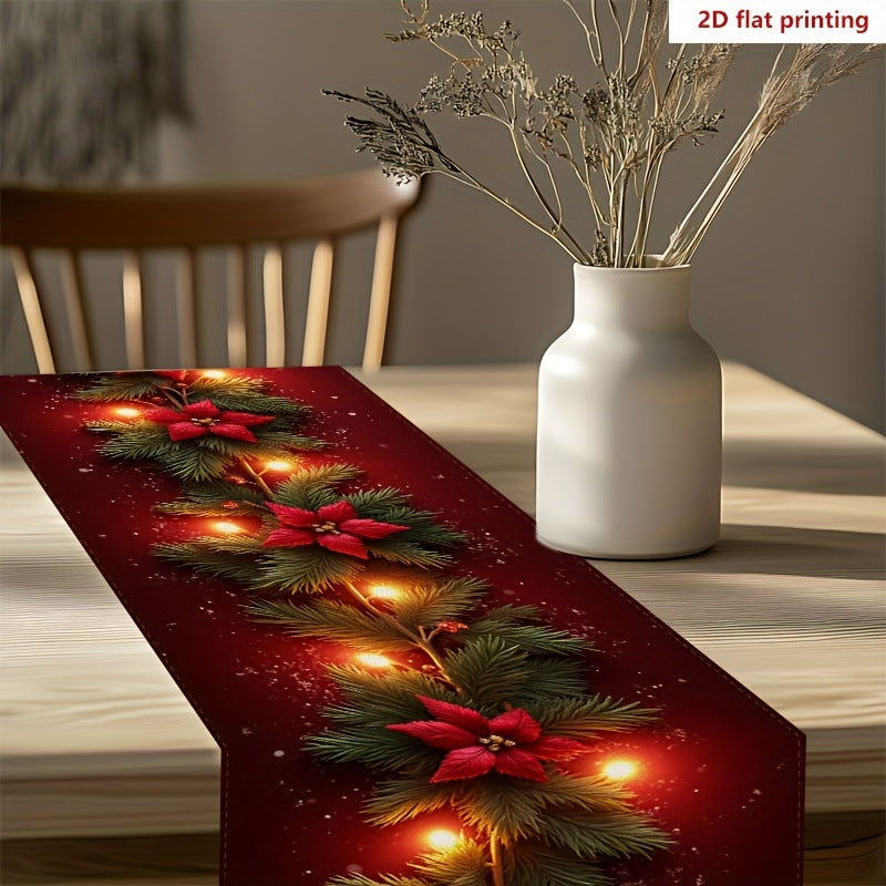 Christmas Theme Printed Table Runner Decoration