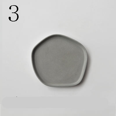 Concrete Scallop Dish With Decorative Concrete Trays