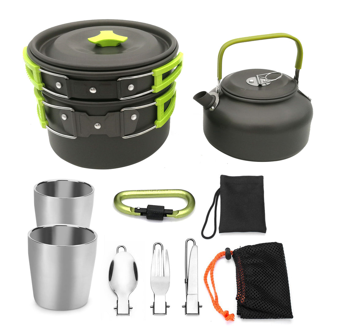Camping Cookware And Cutlery Set Outdoor Travel Kit