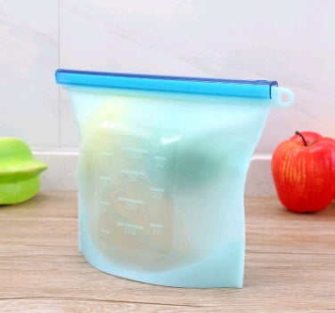 Silicone Vacuum Sealed Food Storage Bag Reusable Fresh Keeping Bag