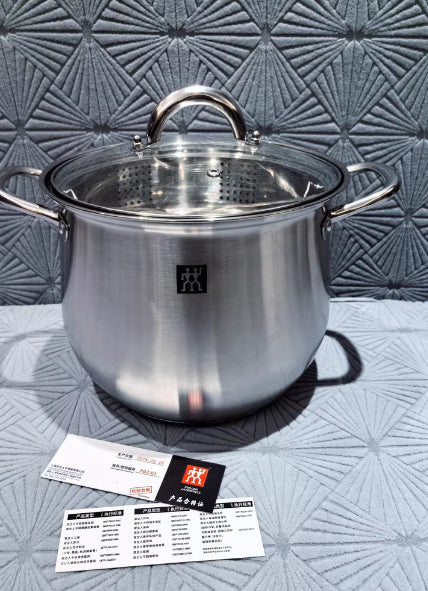 304 Stainless Steel Large Capacity Stock Pot With Double Handles