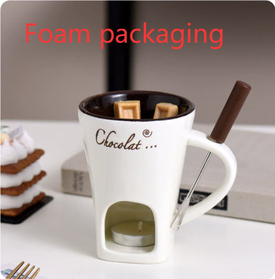 Mini Fondue Mug Set Chocolate Cheese Warmer Kit