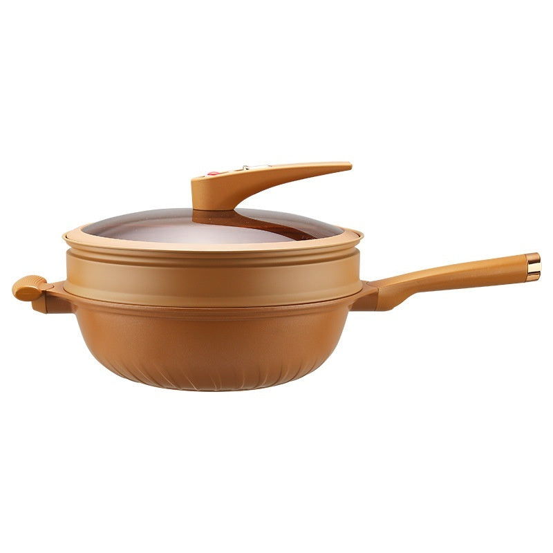 Titanium Coated Nonstick Wok Frying Pan for Home