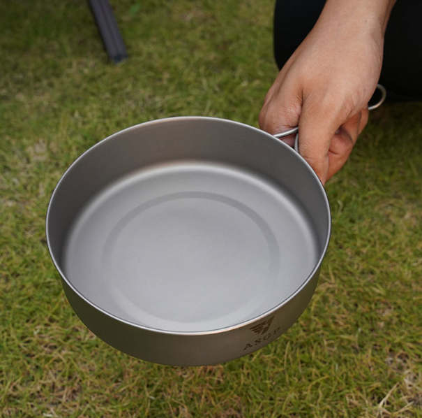 Ultralight Titanium Frying Pan Foldable Portable Camping Pot
