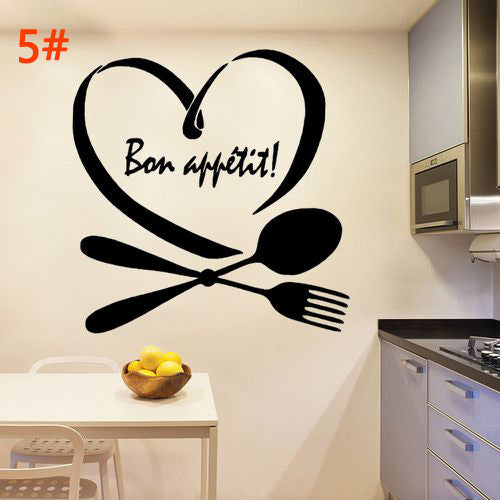 Kitchen Decoration Restaurant Window Glass Decals