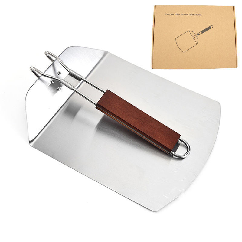 Stainless Steel Folding Pizza Shovel Baking Scraper Kitchen Tool