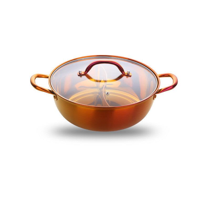 Stainless Steel Mandarin Duck Hot Pot with Titanium Plating