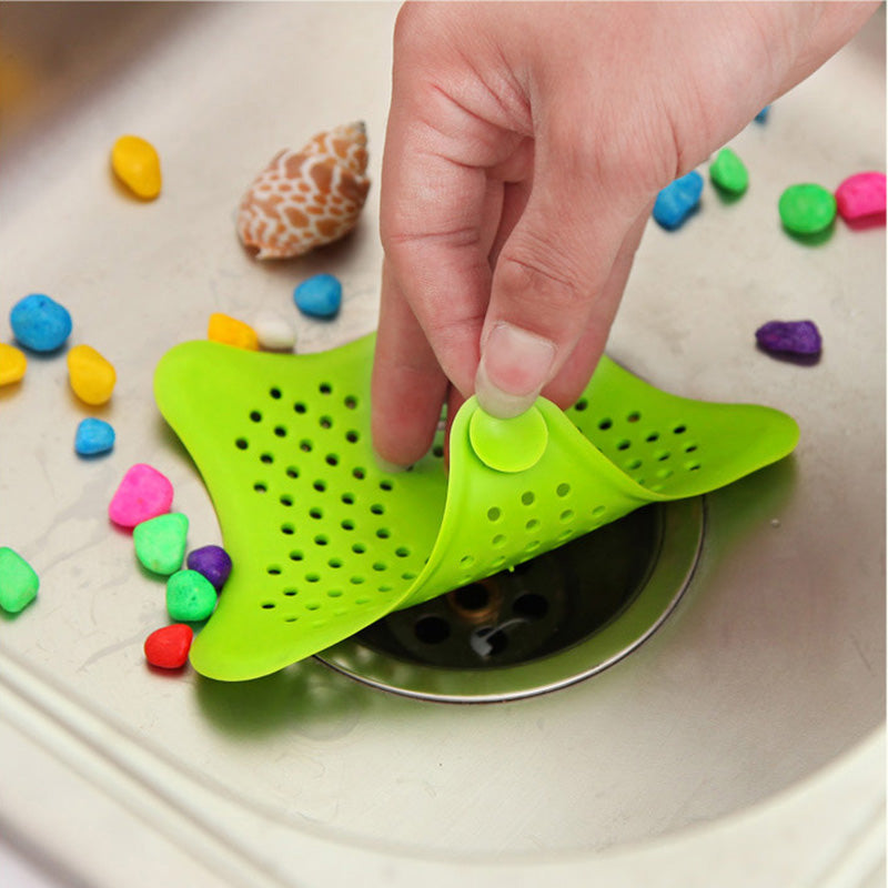 3Pcs Silicone Starfish Sink Drain Hair Catcher Filters