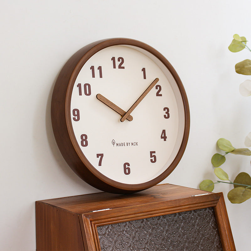 Retro Solid Wood Minimalist Wall Clock