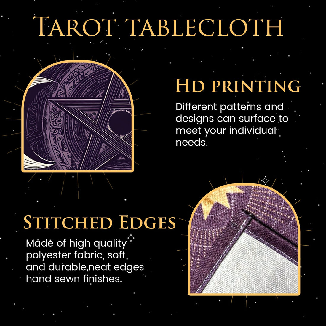 Decorative Tarot Tablecloth For Card Reading And Spiritual Use