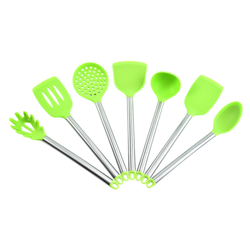 Stainless Steel Silicone 7-Piece Kitchen Utensil Set