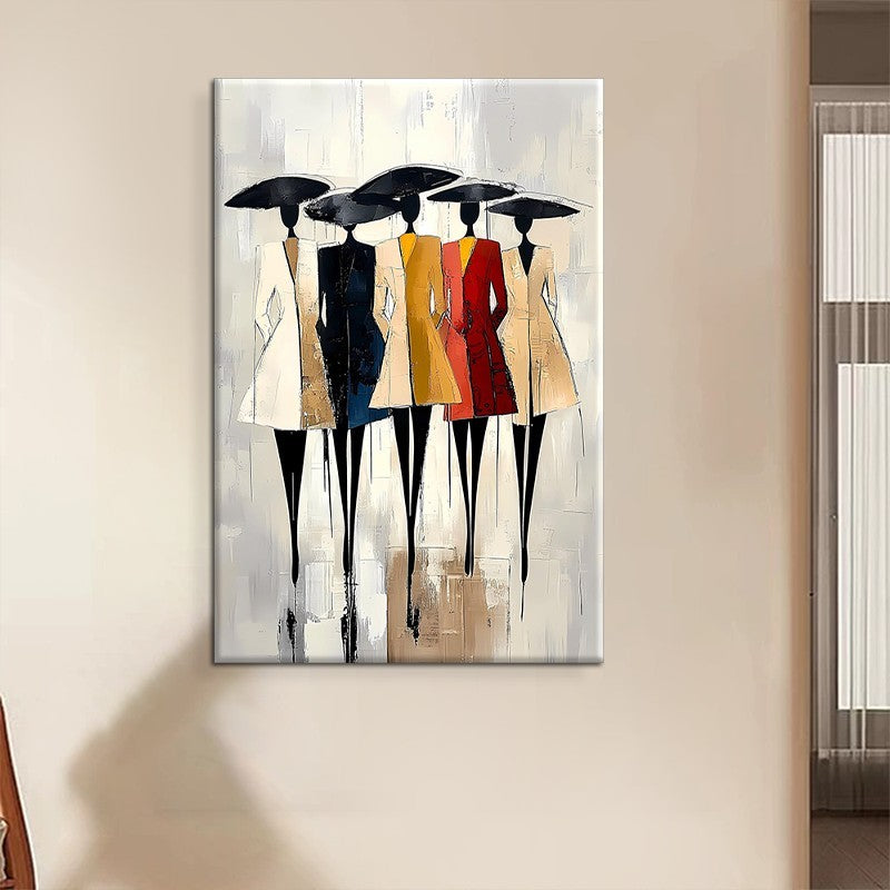 Abstract African Woman Canvas Oil Painting Wall Art
