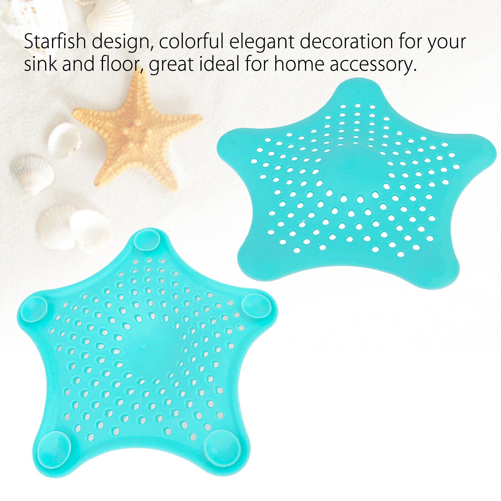 3Pcs Silicone Starfish Sink Drain Hair Catcher Filters