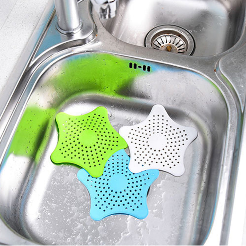 3Pcs Silicone Starfish Sink Drain Hair Catcher Filters