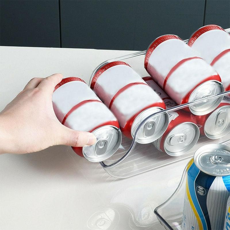 Transparent Refrigerator Beverage Organizer Storage Box