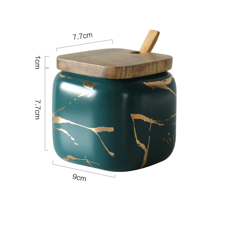 Nordic Gold Marble Storage Jar Set