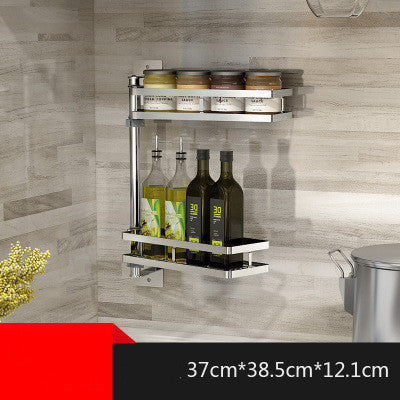 Wall Mounted Punch Free Kitchen Storage Shelf
