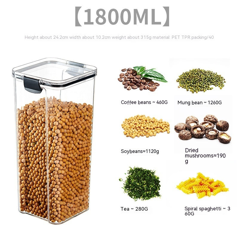 Food Grade Stackable Grain Storage Box Transparent Sealed Container