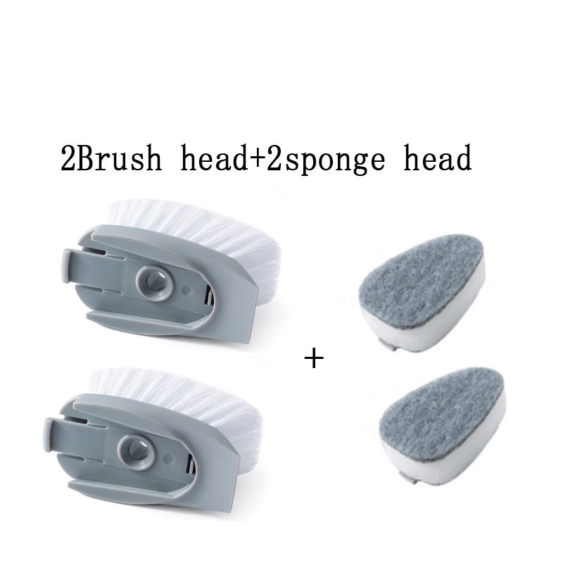 2 In 1 Long Handle Removable Cleaning Brush Kitchen Tool