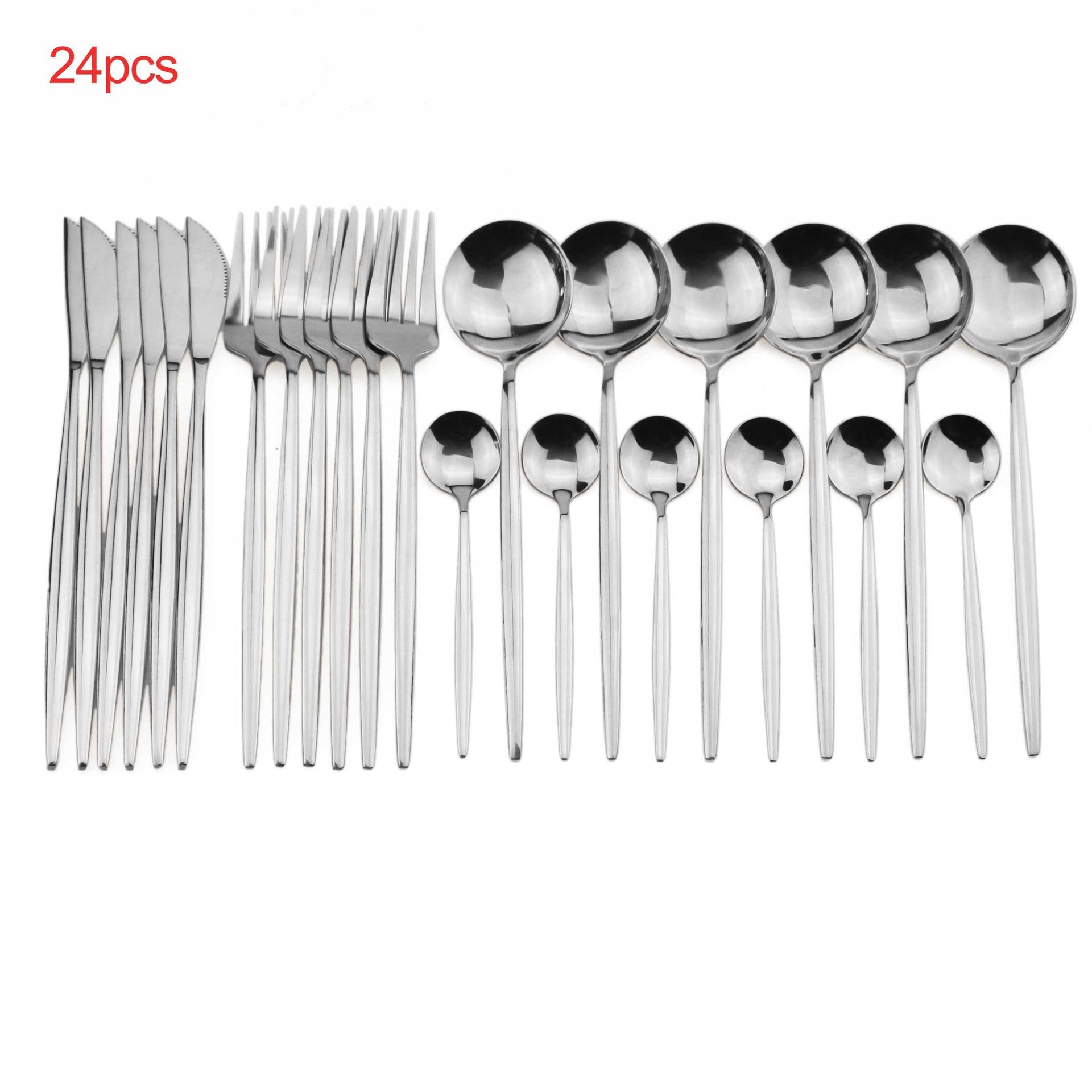 24 Piece Luxury Cutlery Set For Elegant Dining Experience