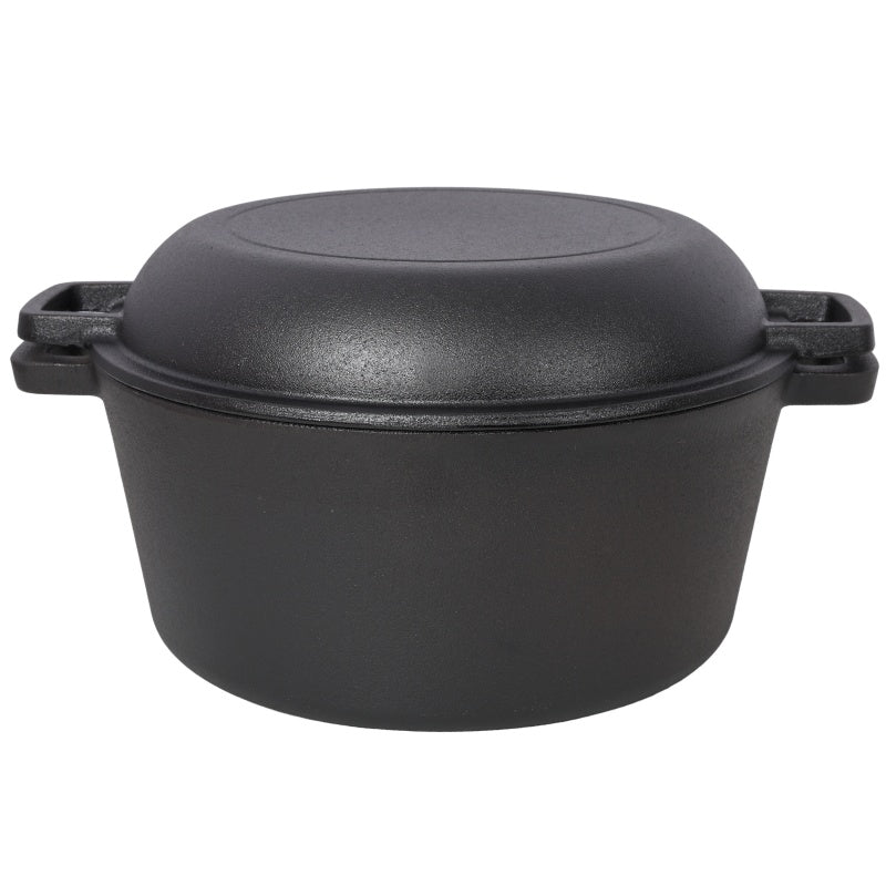 Pre-Seasoned Cast Iron Dutch Oven with Dual Handles