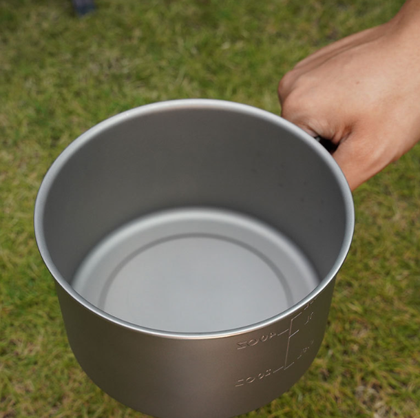 Ultralight Titanium Frying Pan Foldable Portable Camping Pot