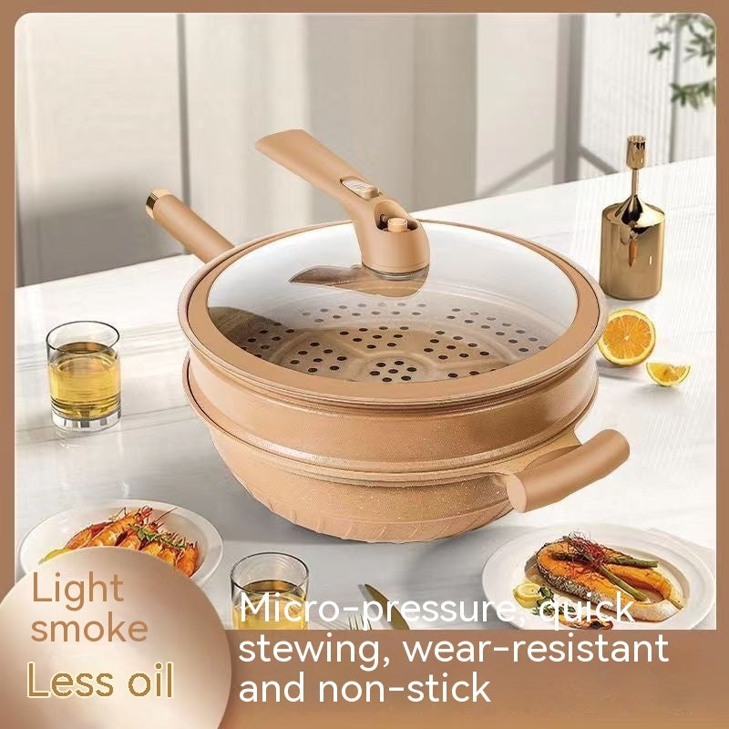 Titanium Coated Nonstick Wok Frying Pan for Home