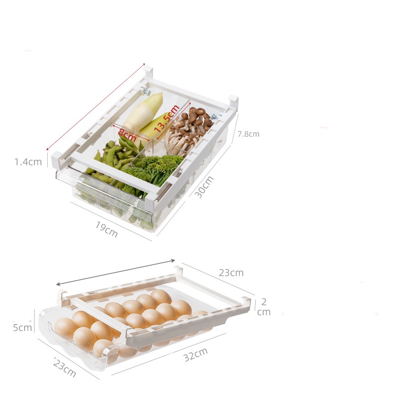 Adjustable Refrigerator Storage Rack Pull Out Kitchen Organizer