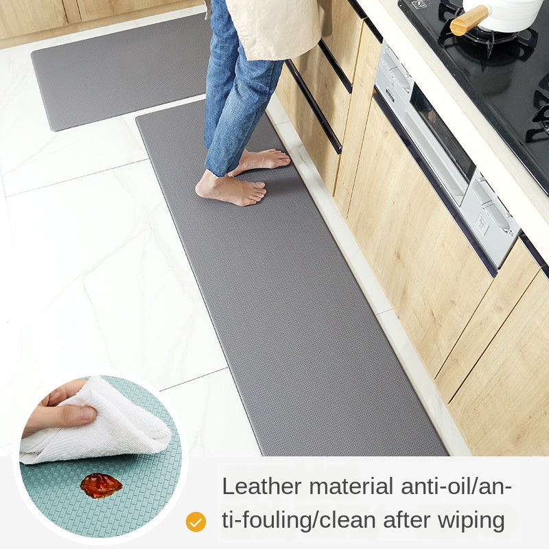 PU Leather Non-Slip Waterproof Kitchen Floor Mat