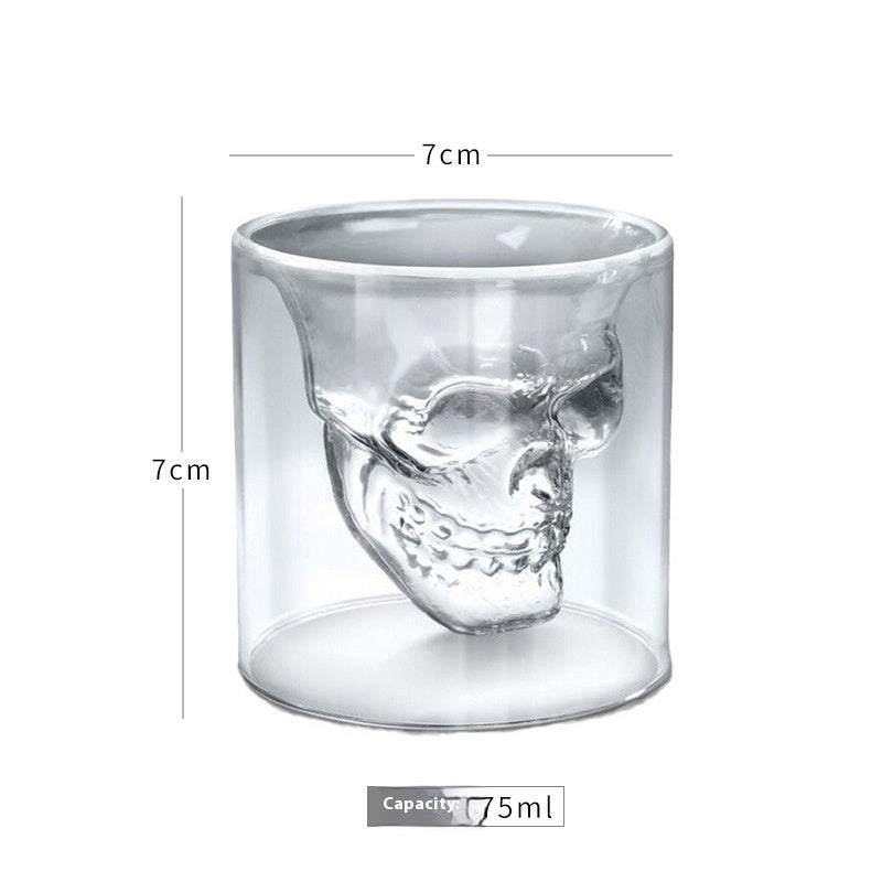 Skull Glass Whiskey Vodka Crystal Bottle