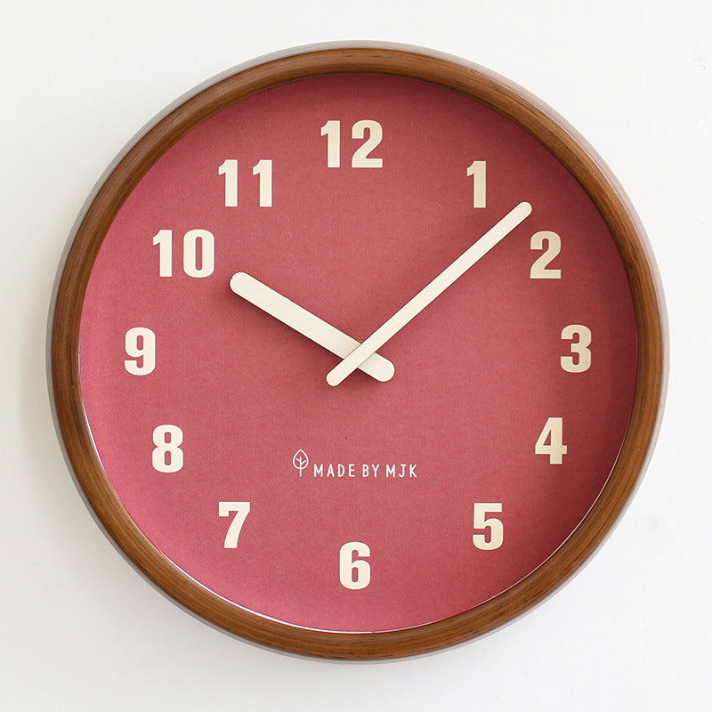 Retro Solid Wood Minimalist Wall Clock