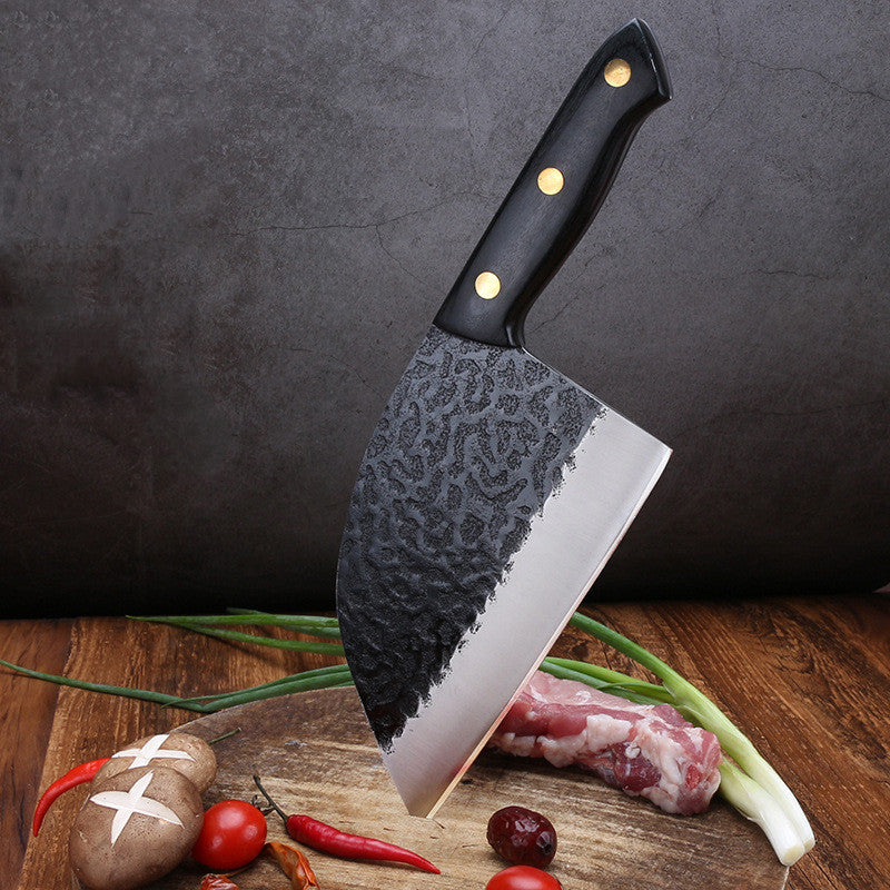 Forged Hammered Stainless Steel Kitchen Knife For Bones And Vegetables
