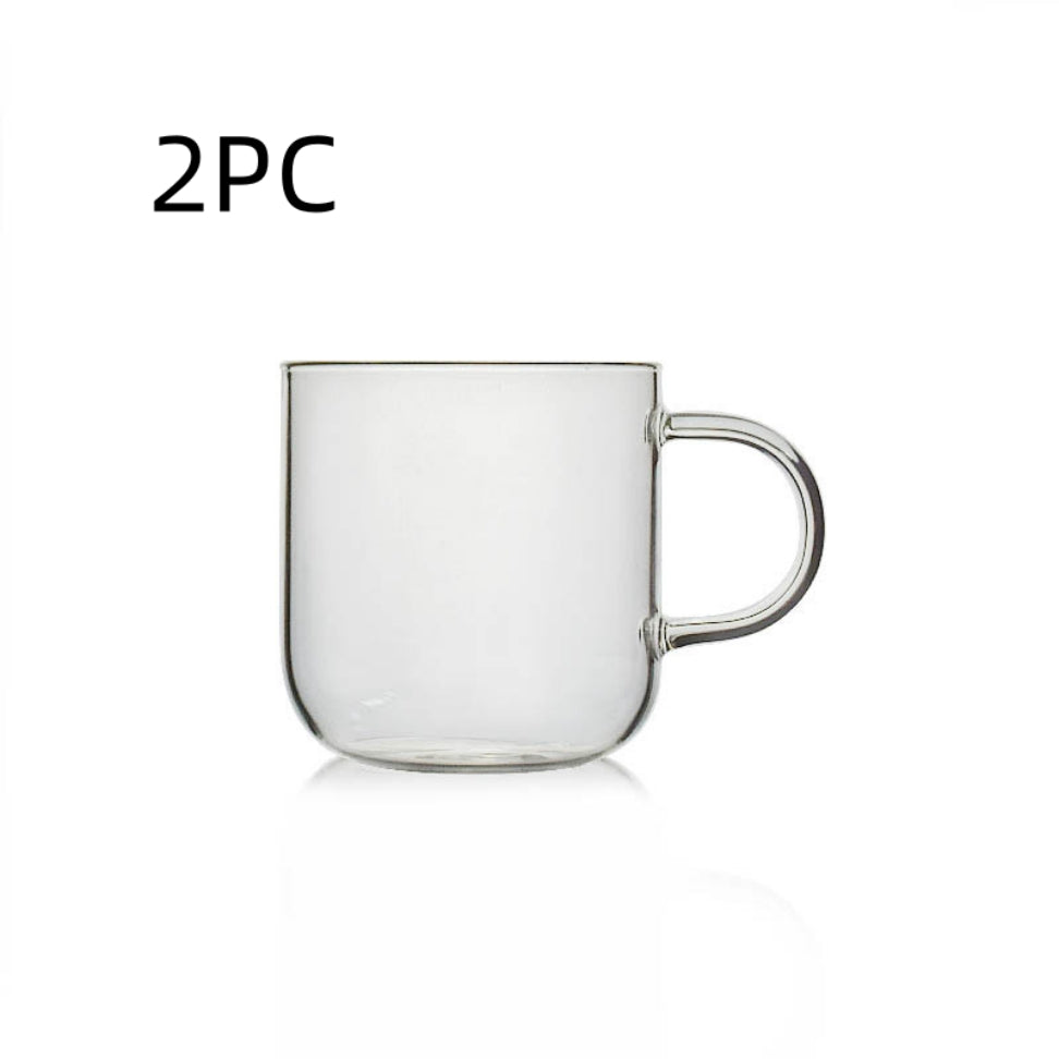 Glass Water Tea Coffee Flower Drinking Cup