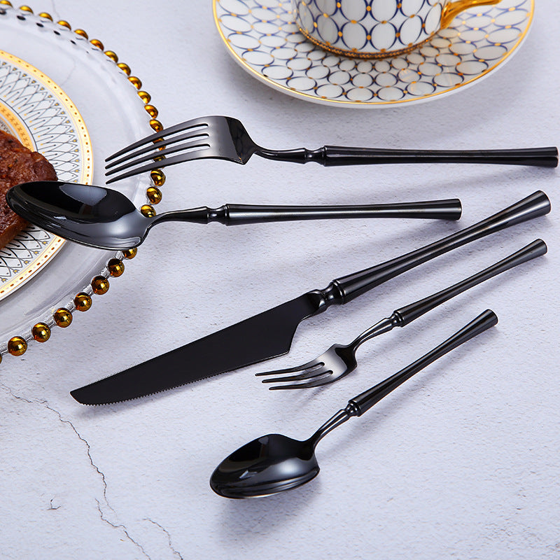 Four Piece Cutlery Set With Fork Spoon And Steak Knife
