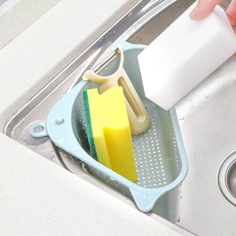 Triangle Kitchen Sink Storage Rack Sponge Drain Holder
