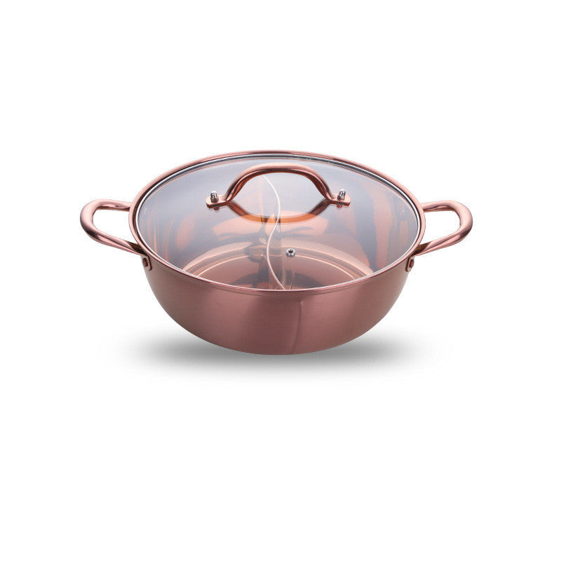 Stainless Steel Mandarin Duck Hot Pot with Titanium Plating
