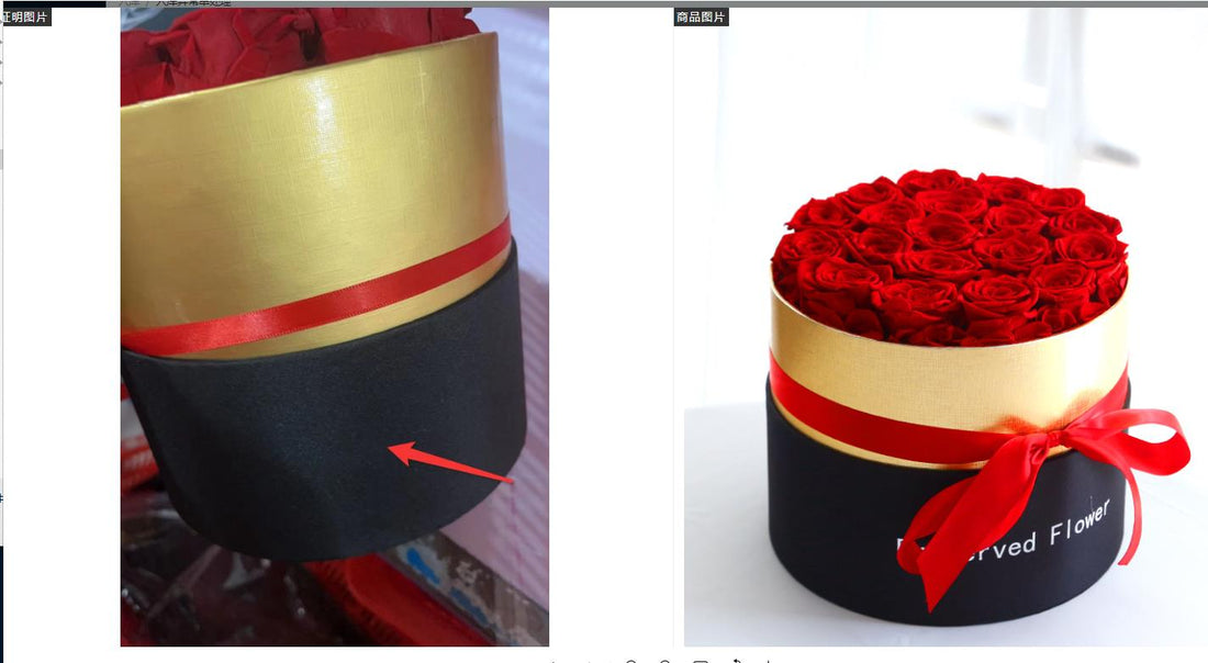 Preserved Roses Box Romantic Valentine Gift Set