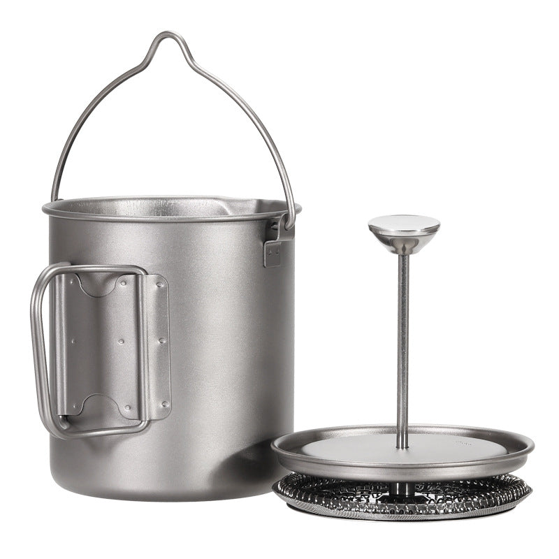 Ultralight Titanium Outdoor Hand-Brew Coffee Teapot