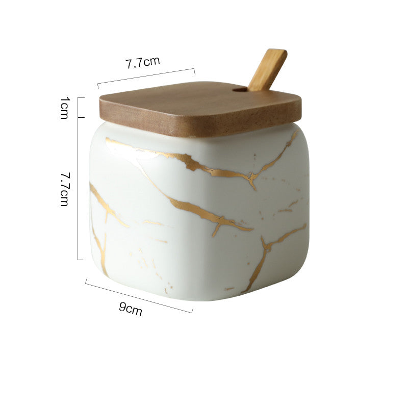 Nordic Gold Marble Storage Jar Set
