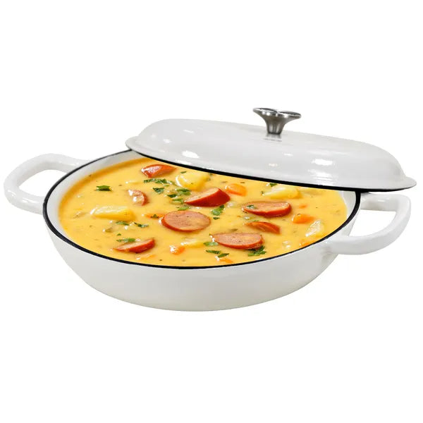 Enameled Cast Iron Dutch Oven 3.8 Quart Nonstick Pot